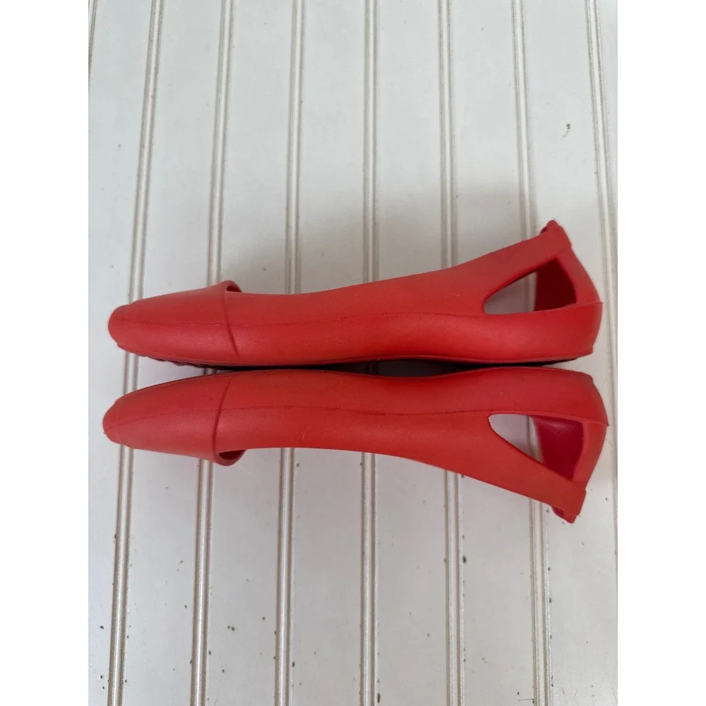 Crocs Sienna Flat Women Size 8 Red Orange Slip - On Shoes